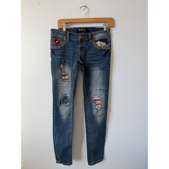 Premiere Denim by rue21 Denim - Premiere by rue21 Y2K Low-Rise Skinny Jeans – Size 3/4 Regular